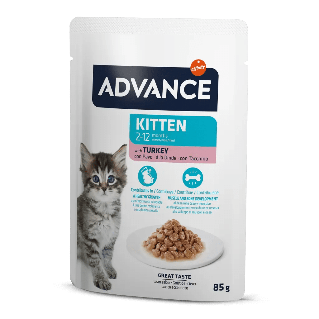 Advance Cat Kıtten Turkey Wet Pouch 12x85gr