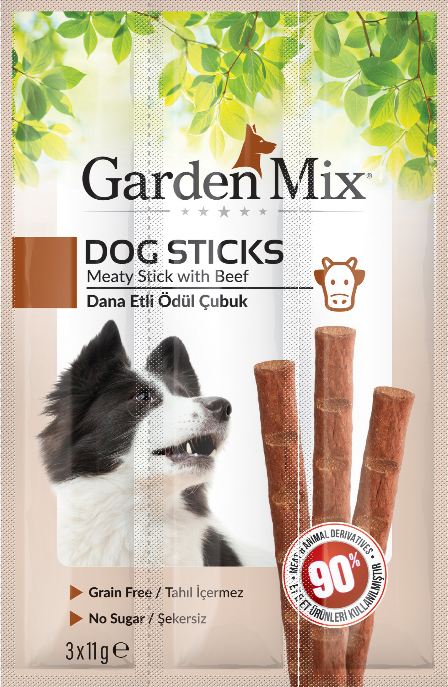 Gardenmix Dana Etli Köpek Stick Ödül 3*11g 20'li - Sağlıklı ve Lezzetli Ödül