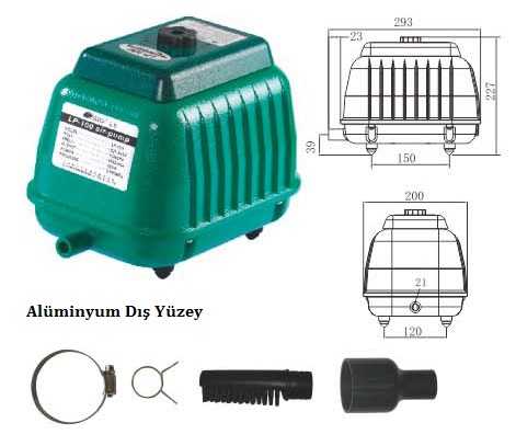 Resun Hava Kompresörü LP100 - Akvaryum Hava Motoru