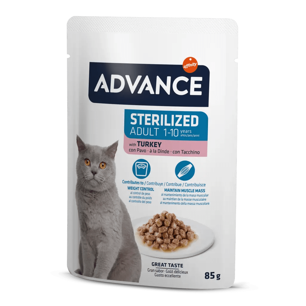 Advance Cat Sterılızed Turkey Wet Pouch 12x85gr