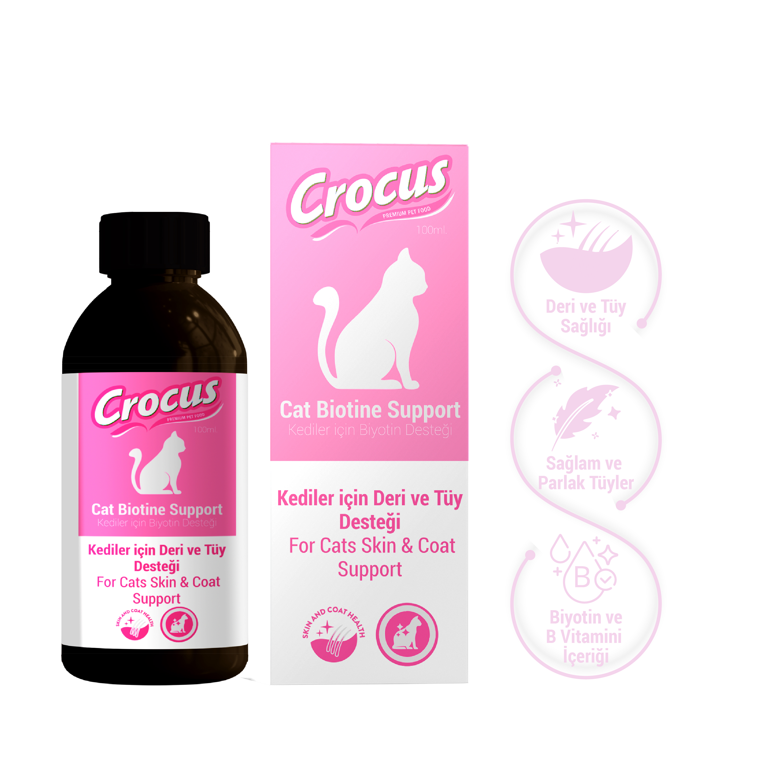 Crocus Kedi Tüy Sağlığı Damlası - 100 Ml