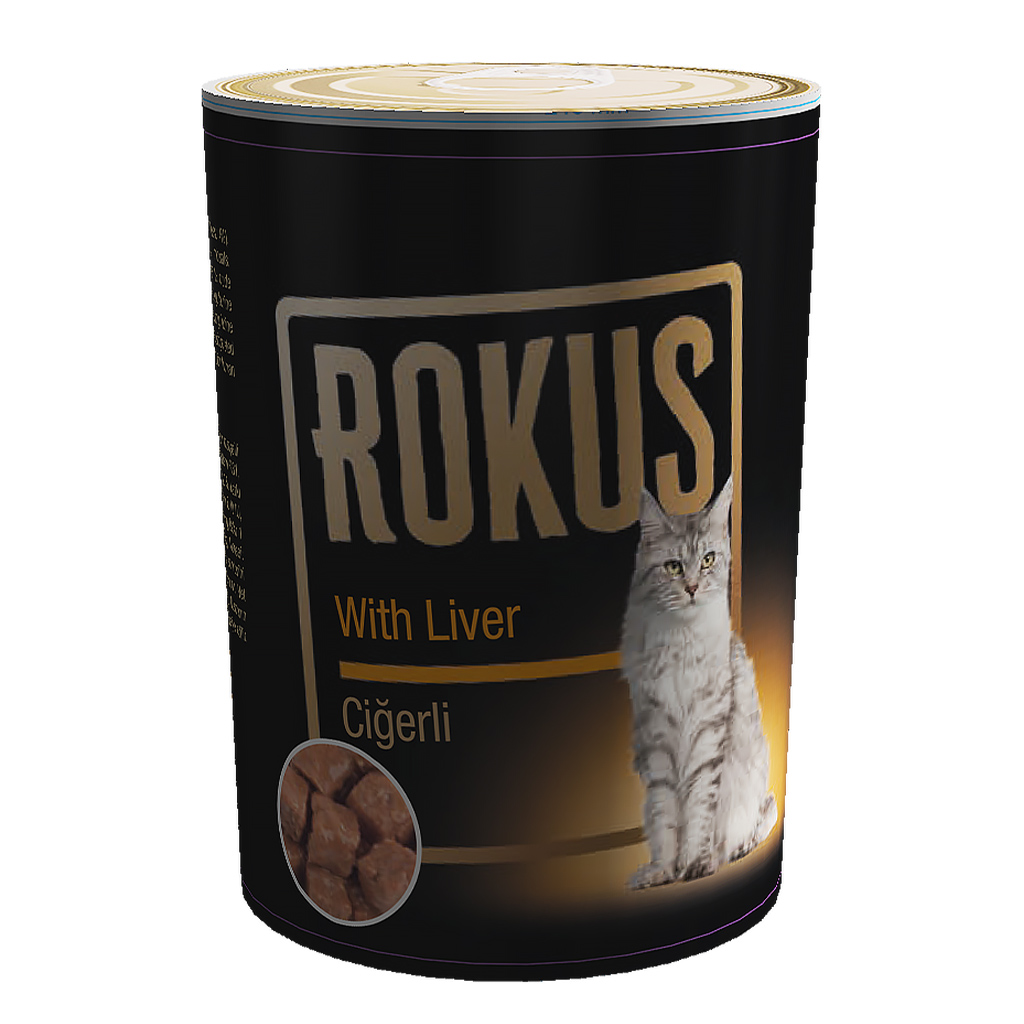 Rokus Ciğerli Kedi Konservesi 410g - Yüksek Proteinli Kedi Maması