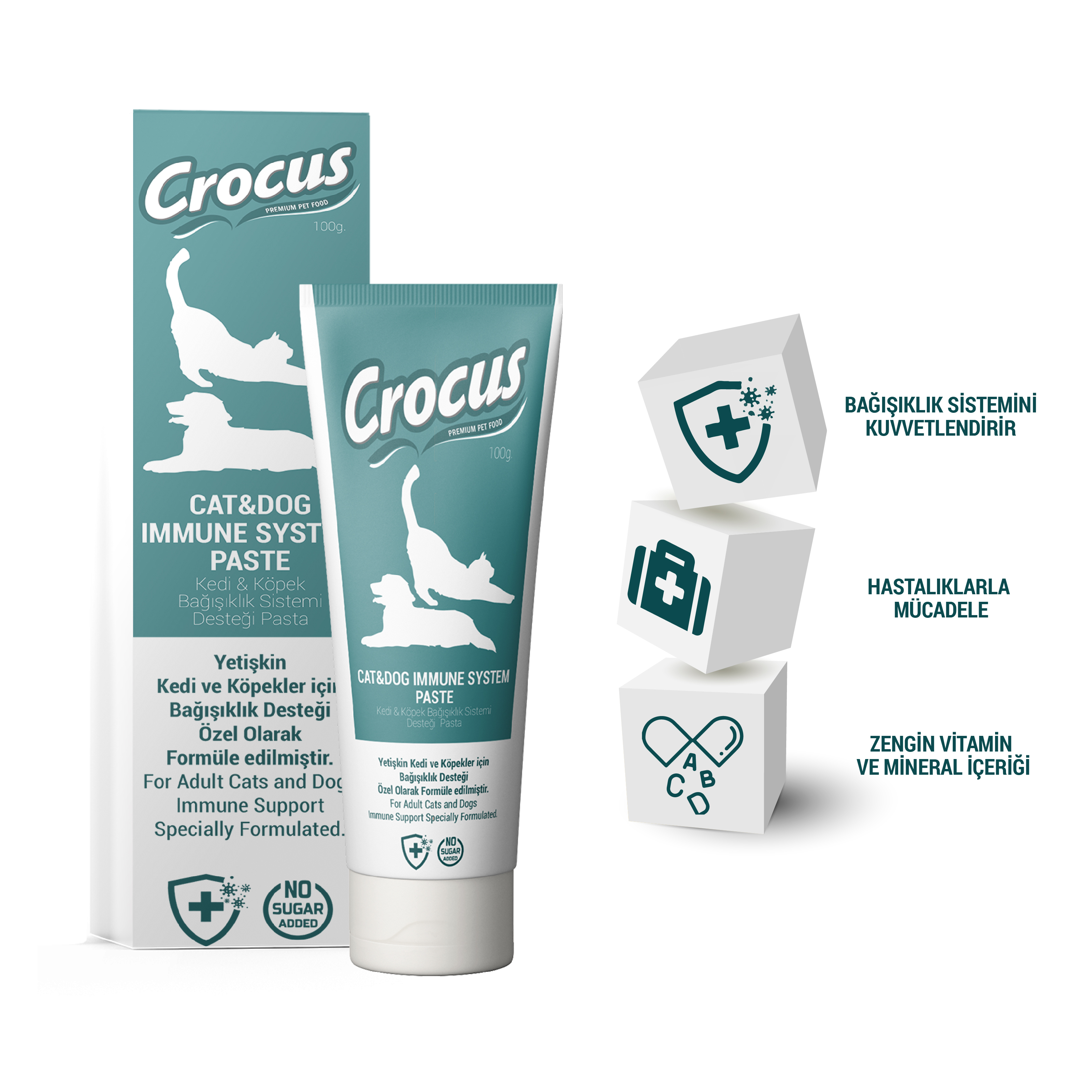 Crocus Kedi Köpek Immune System Macun - 100 Gram