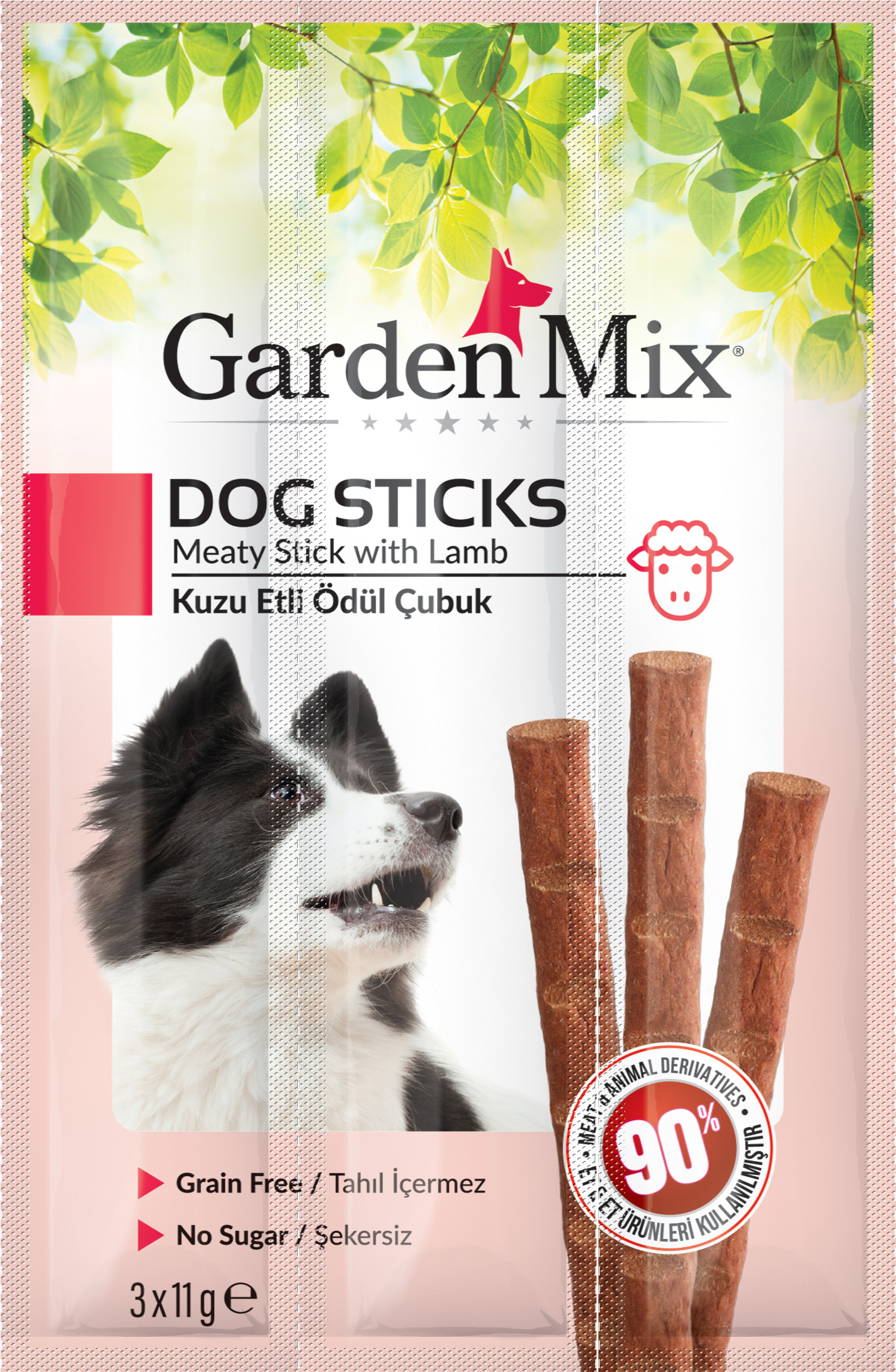 Gardenmix Kuzu Etli Köpek Stick Ödül 3*11g 20‘li - Sağlıklı Köpek Ödülü