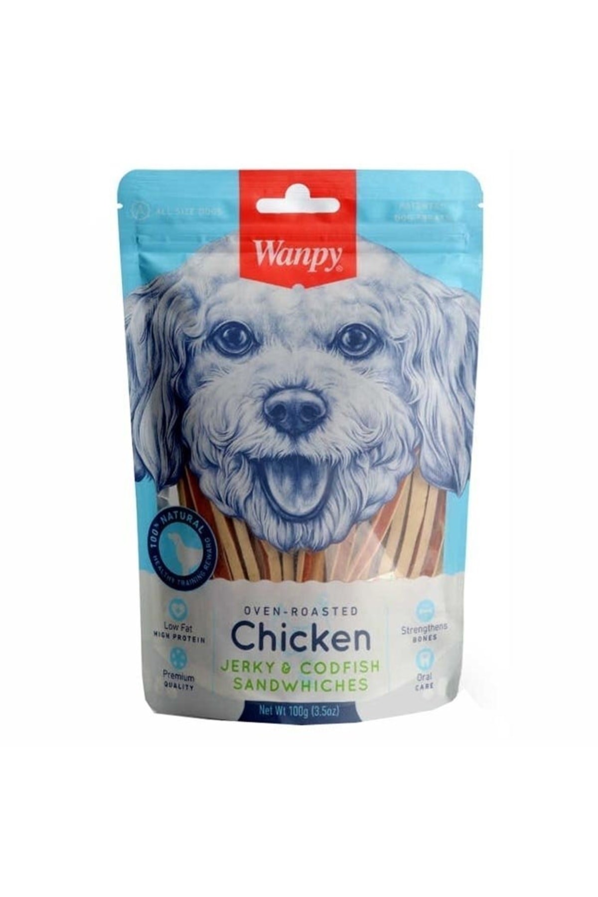 Wanp Köpek Ödülü Tavuklu Morina Balıklı Sandviç 100 gr