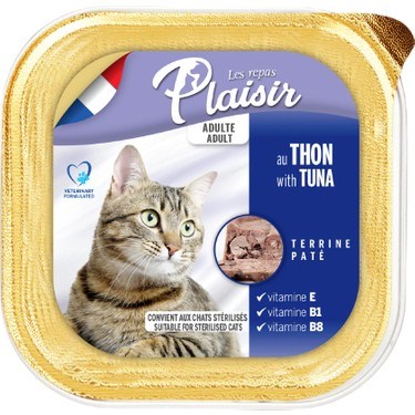 Plaisir Adult Tuna Ton Balıklı Yaş Kedi Maması 100 gr