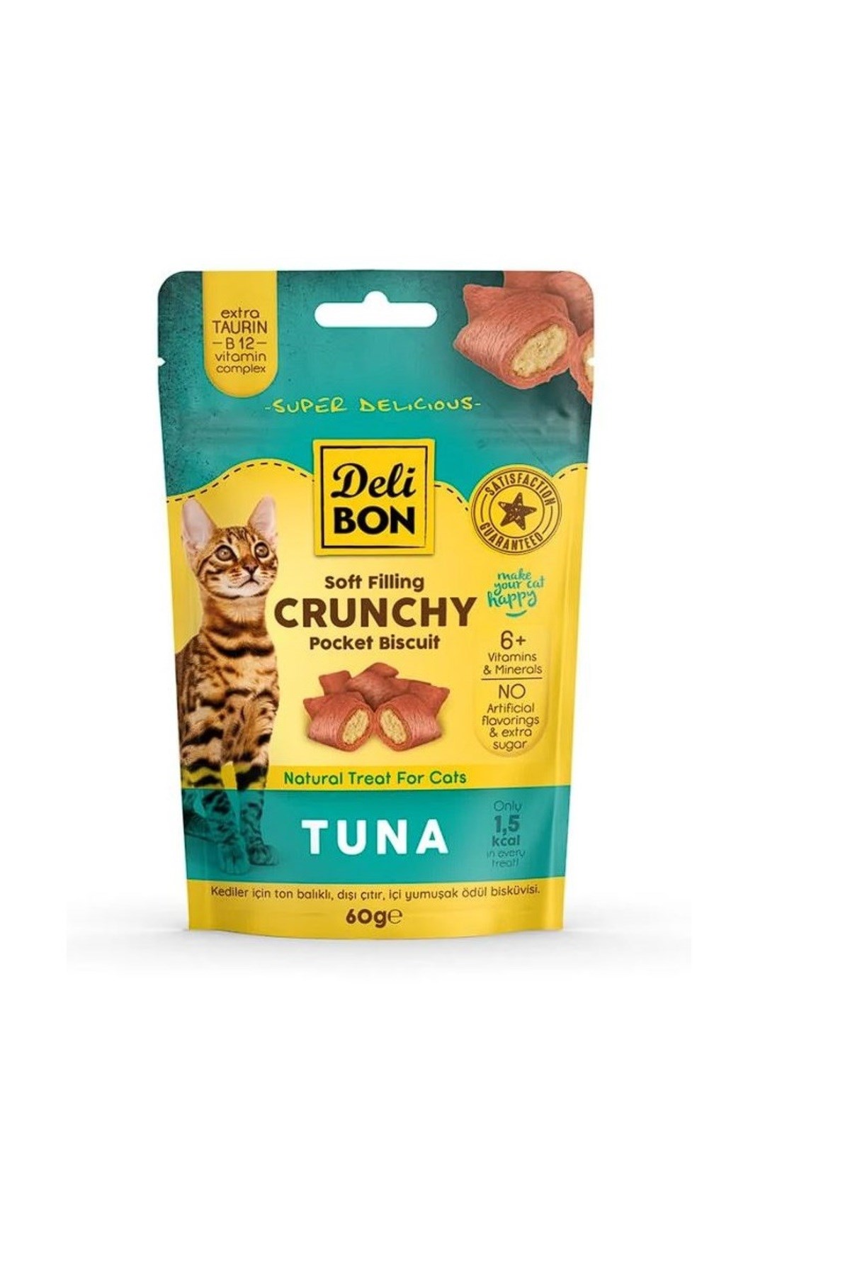 Delibon Crunchy Ton Balıklı İçi Dolgulu Ödül Bisküvisi