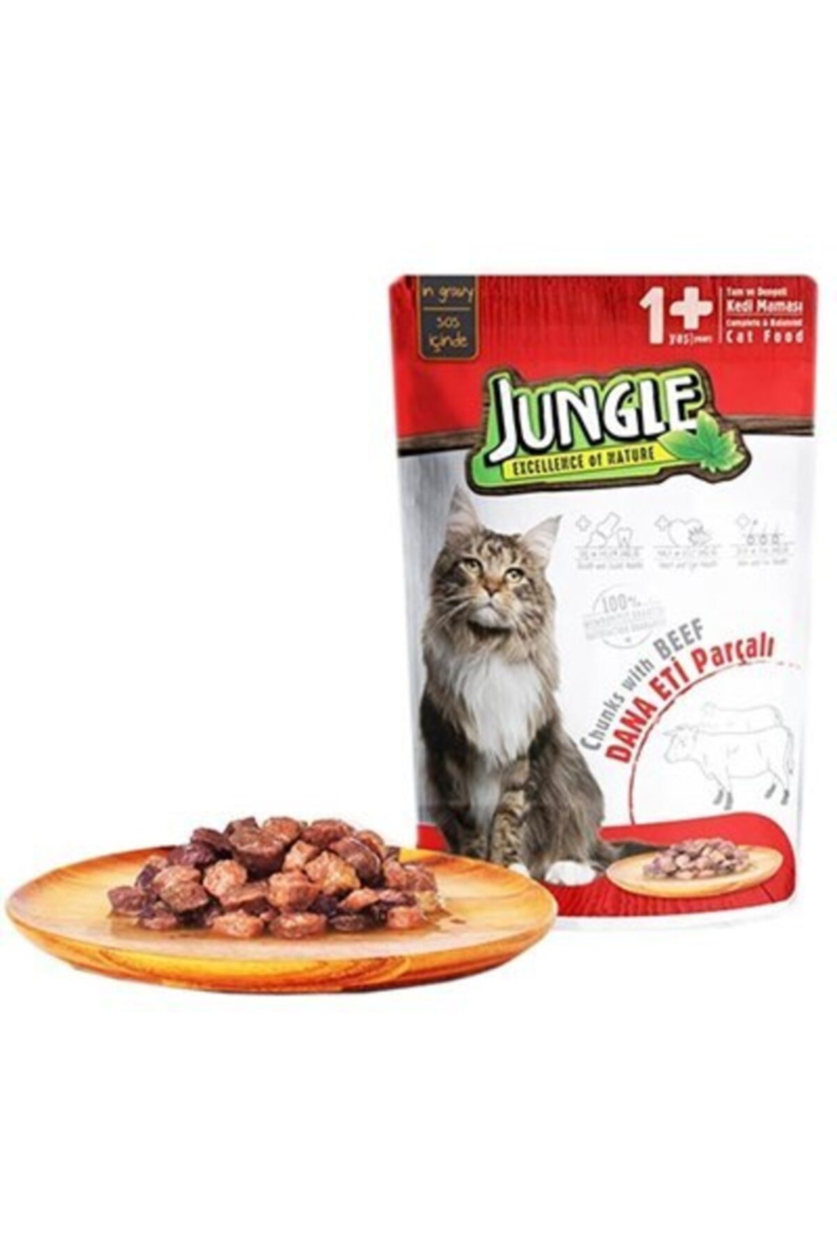 Jungle Dana Etli Pouch Yetişkin Kedi Konservesi 85 gr