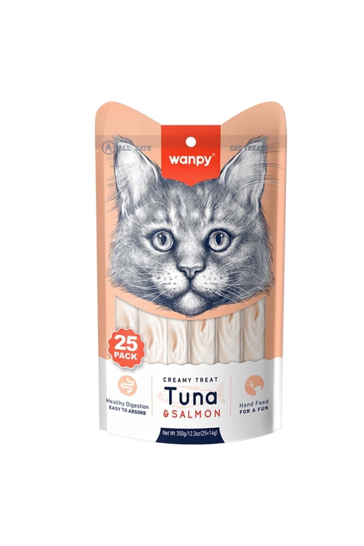 Wanpy Ton&somon Balıklı Krema Kedi Ödülü 25*14 gr