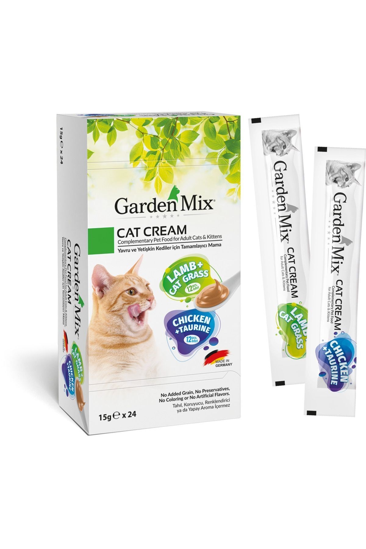 Garden Mix Tavuklu ve Kuzulu Karışık Sıvı Kedi Ödülü 24X15 Gr