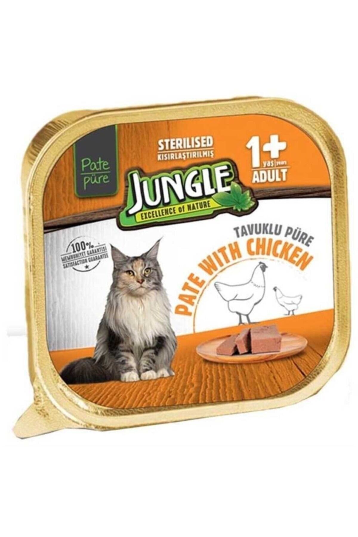 Jungle Tavuklu Pate Yetişkin Kısırlaştırılmış Konserve Kedi Maması 100 gr - Jnga-002