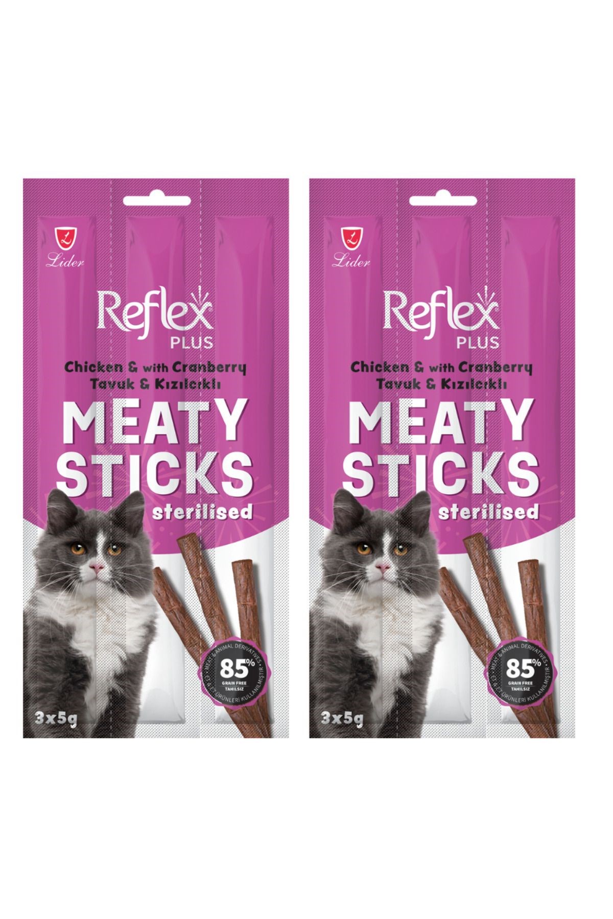 Reflex Meaty Sticks  Tavuklu ve Kızılcıklı Etli Çubuk x 2 Adet