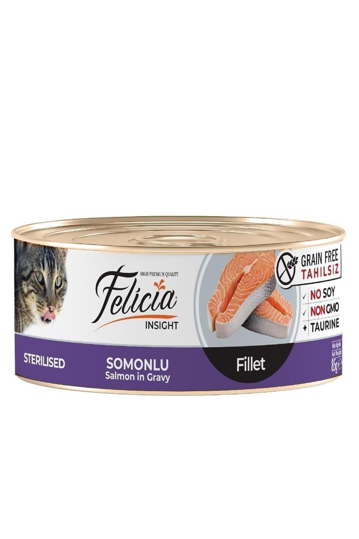 Felicia Tahılsız Sterilised Somonlu Fileto Kısırlaştırılmış Kedi Konservesi 85 gr