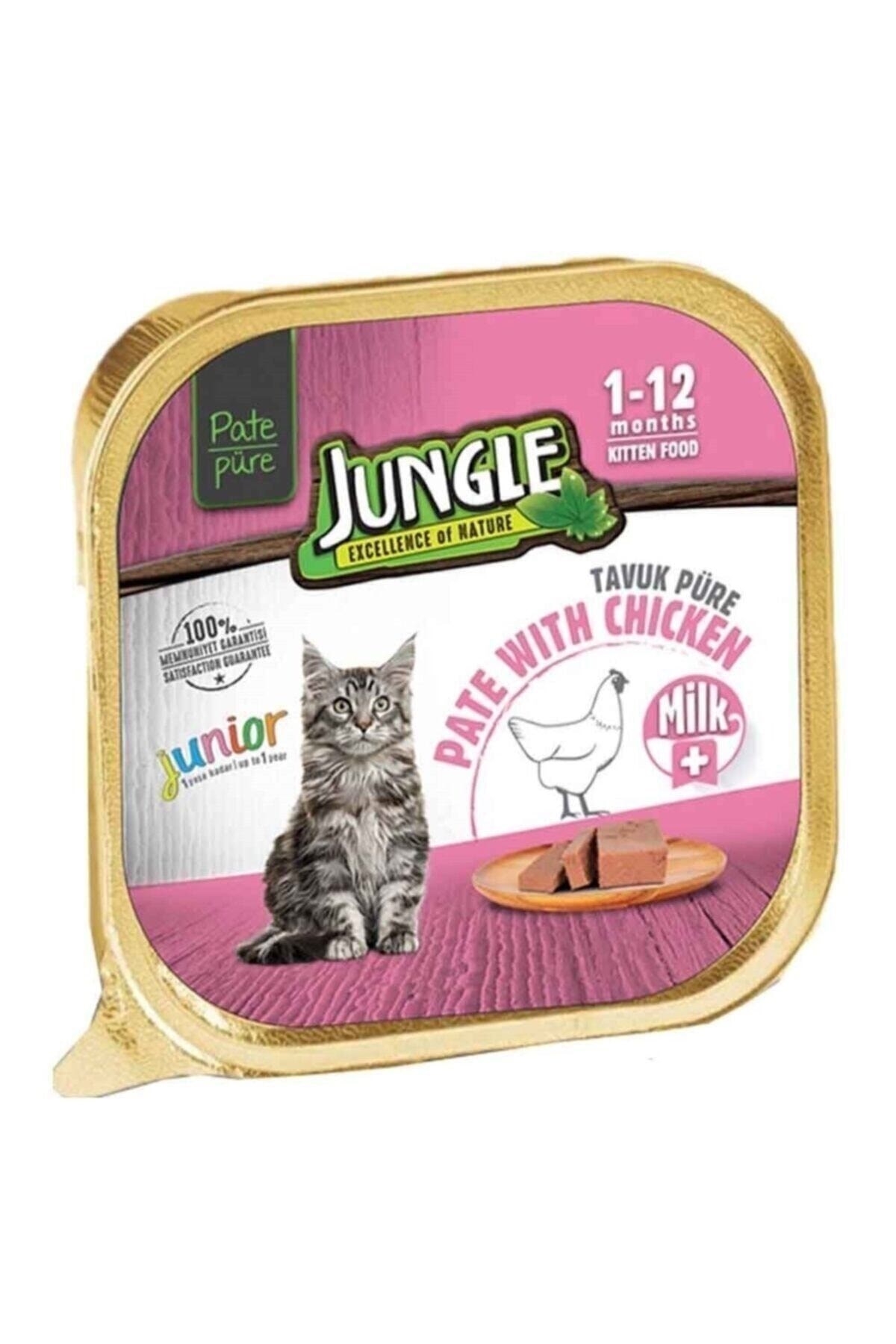 Jungle Sütlü Tavuklu Püre Yavru Kedi Maması 100 gr