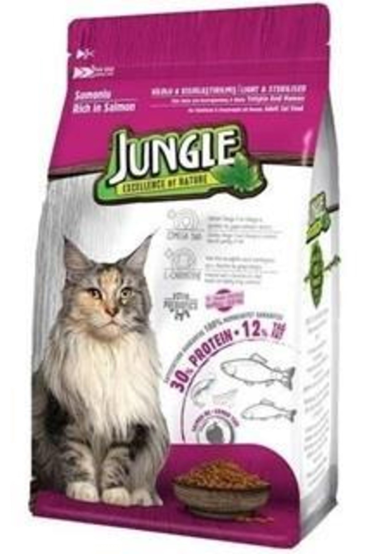 Jungle Somonlu Yetişkin Kısırlaştırılmış Kedi Maması 1.5 Kg