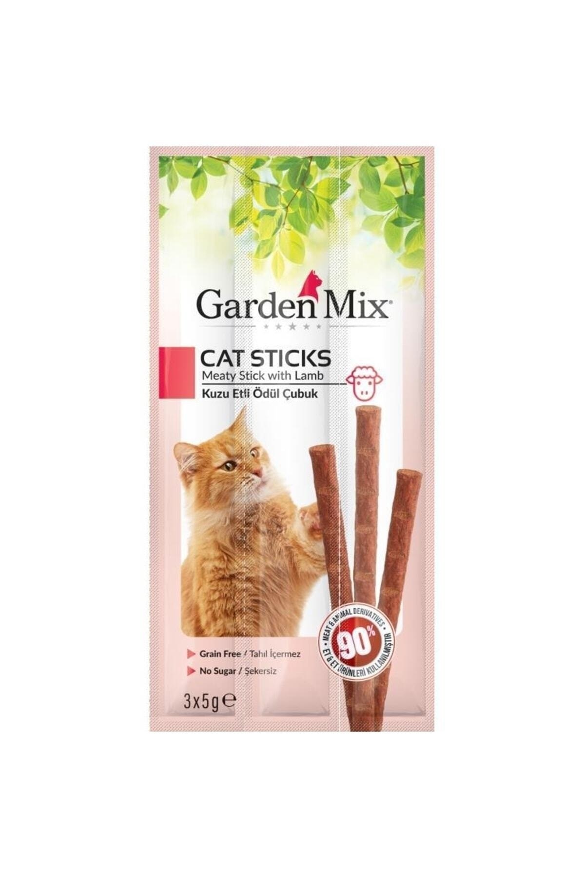 Gardenmix Kuzu Etli Kedi Stick Ödül 3*5 Gr