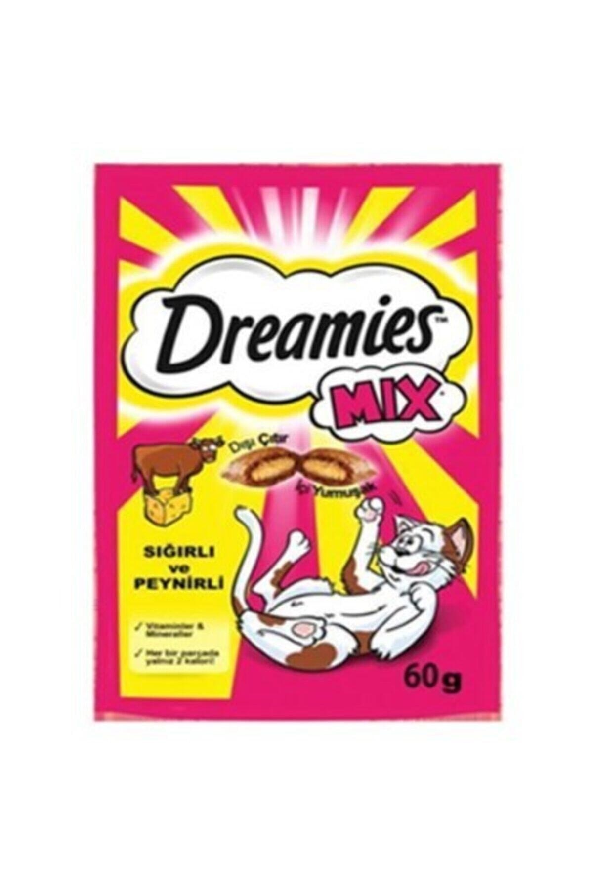 Dreamies Mix Iç Dolgulu Sığır Etli Ve Peynirli Kedi Ödül Bisküvisi 60gr