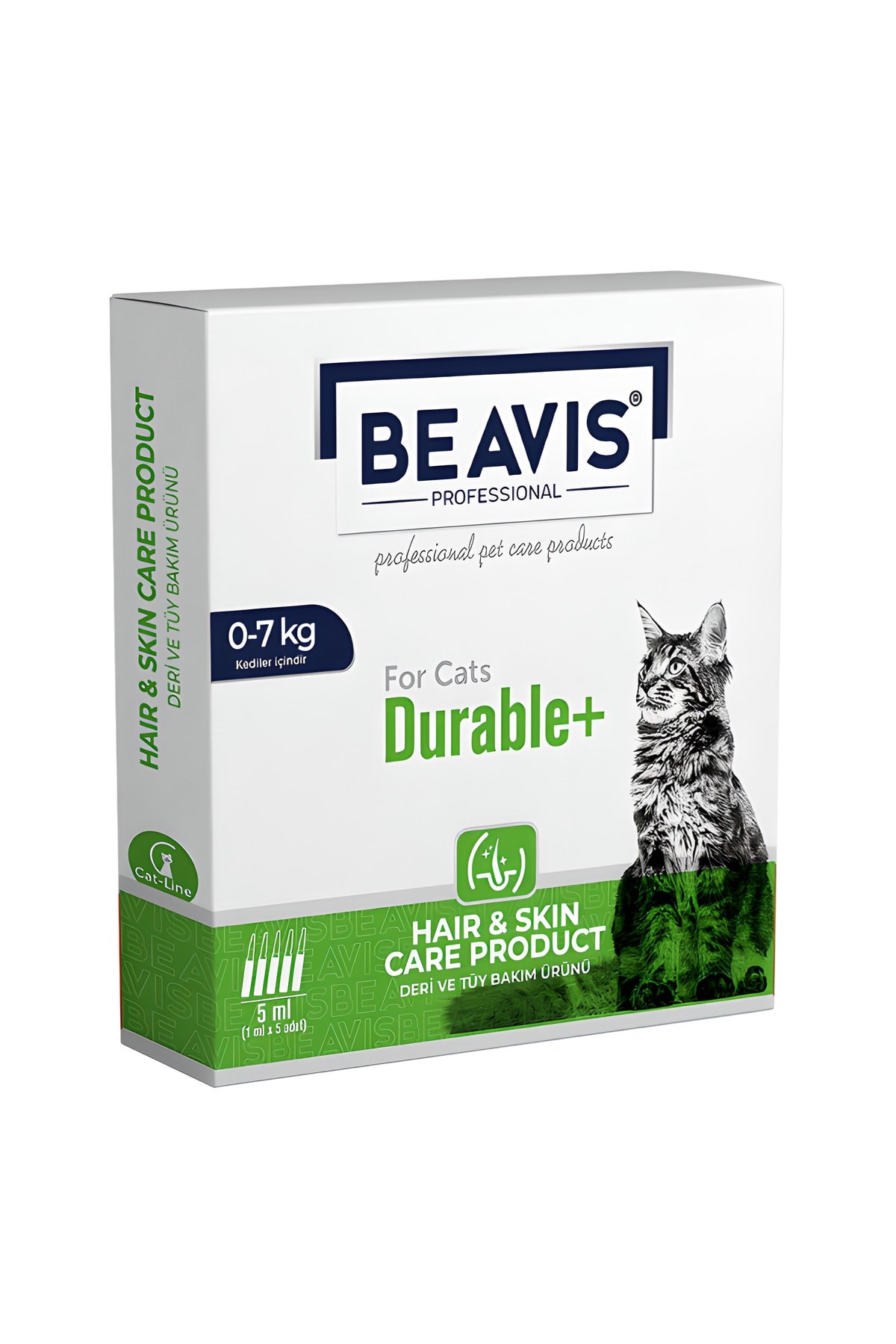 Beavis Professional Cat Hair Skin Care Kedi Deri Ve Tüy Bakım Bit Pire Kene Ense Damla 5 X 1 ml