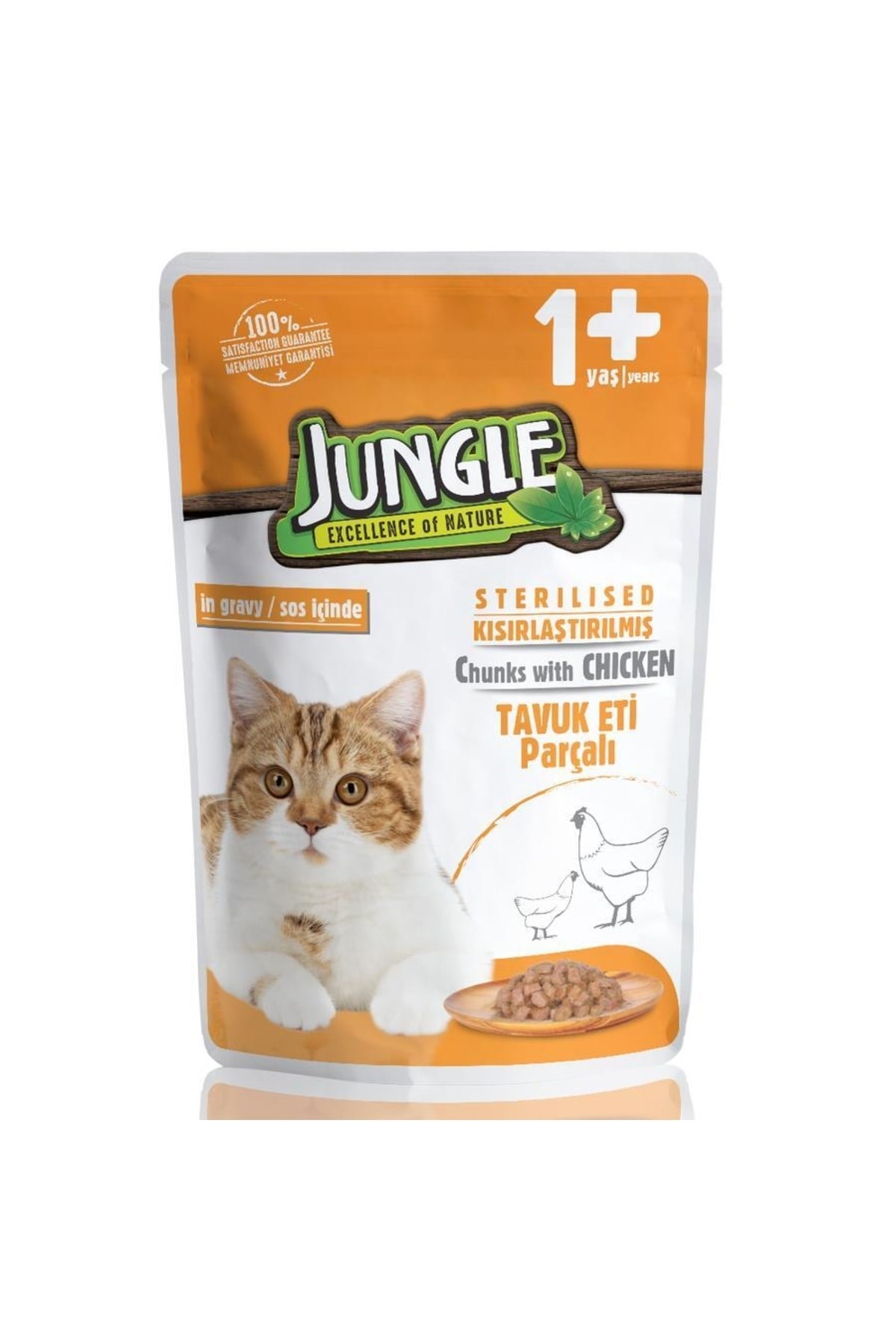 Jungle Tavuklu Pouch Yetişkin Kısırlaştırılmış Konserve Kedi Maması 85 gr